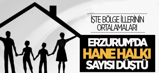 Erzurum'da hane halkı sayısı azaldı