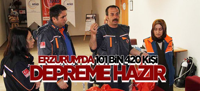 Erzurum’da 101 Bin 420 Kişi Depreme Hazır