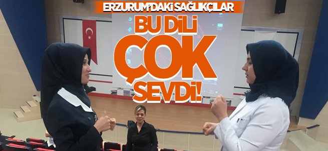 Erzurum'daki sağlıkçılar işaret dili öğreniyor