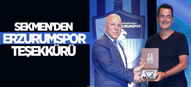 Başkan Sekmen'den Erzurumspor Teşekkürü 