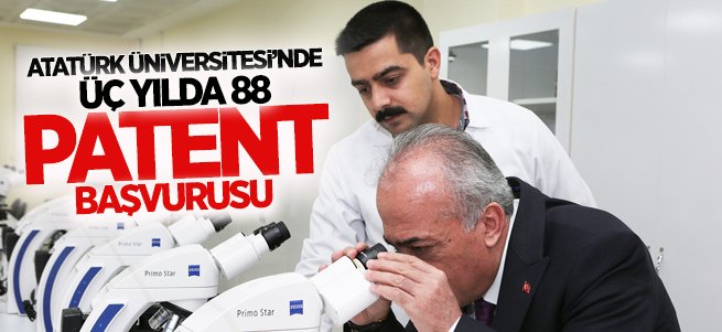 Atatürk Üniversitesi’nde 3 yılda 88 Patent Başvurusu