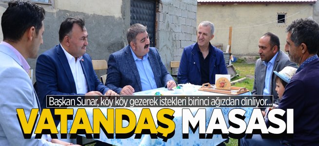 Başkan Sunar köy köy geziyor