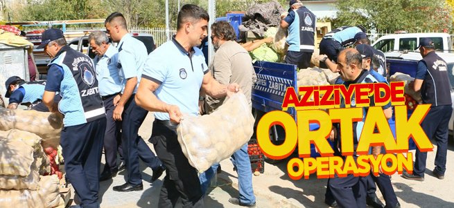 Aziziye’de Ortak Zabıta Operasyonu