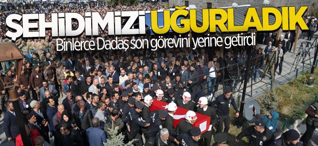 Erzurum şehidini uğurladı