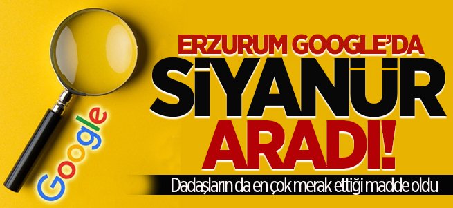 Erzurum Google’da Siyanür Aradı!