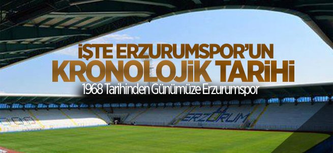 İşte Erzurumspor’un Kronolojik Tarihi