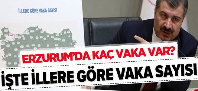 Erzurum'da Korona Virüs vaka sayısı belli oldu...