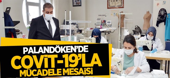 Palandöken Belediyesi'nden Maske Üretimi