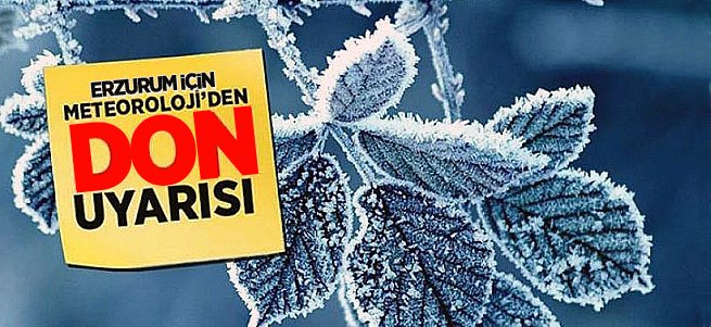 Meteoroloji'den Erzurum için 'zirai don' uyarısı