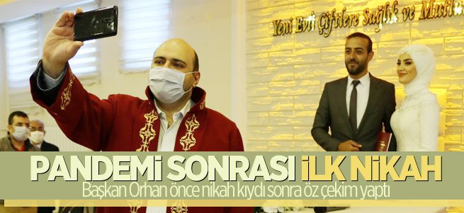 Aziziye’de pandemi sonrası ilk nikah