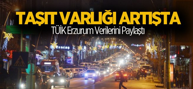 Erzurum taşıt varlığı artışta 