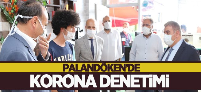 Palandöken’de maske-mesafe ve temizlik denetimi