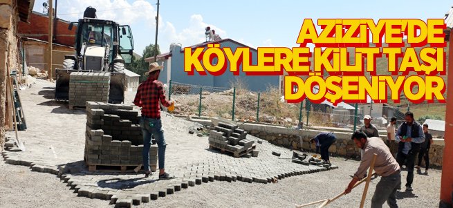 Aziziye'de köylere kilit taşı döşeniyor