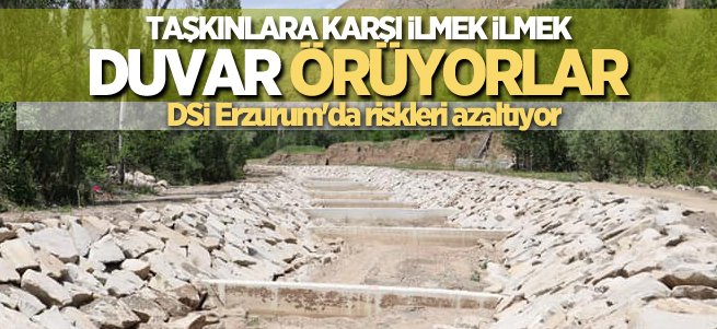 DSİ Erzurum'da taşkın riskini azaltıyor
