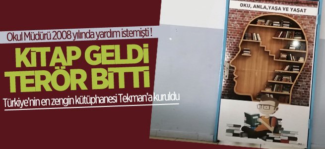 Terör mağduru köye en zengin kütüphane kuruldu 