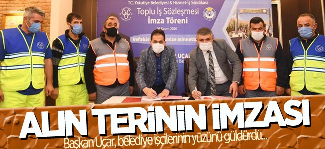 Yakutiye işçilerinin toplu sözleşme mutluluğu