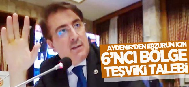 Aydemir’den Erzurum için 6’ncı bölge teşviki talebi