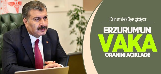 Bakan Koca Erzurum'un vaka oranını açıkladı