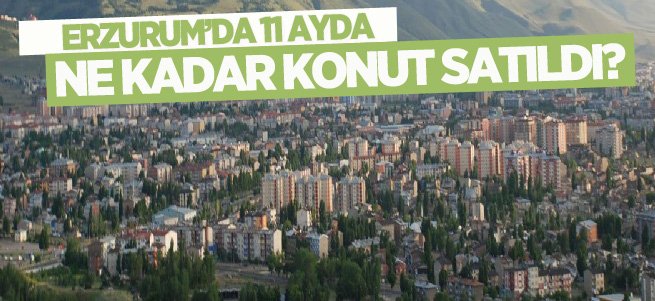 Erzurum’da 11 ayda ne kadar konut satıldı?