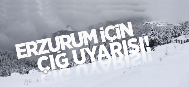 Meteorolojiden Erzurum için çığ uyarısı