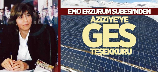 EMO Erzurum’dan Aziziye’ye GES teşekkürü