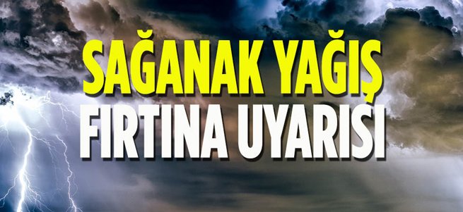 Erzurum için şiddetli fırtına uyarısı!