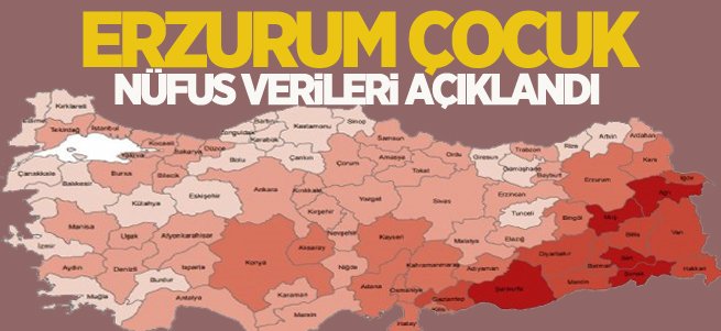 Erzurum çocuk nüfus verileri açıklandı