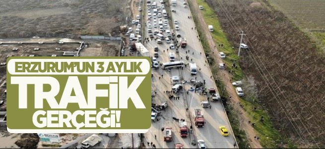 Erzurum’un 3 aylık trafik gerçeği!