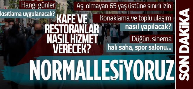 İçişleri Bakanlığından Normalleşme genelgesi