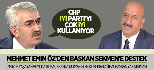 Mehmet Emin Öz'den Başkan Sekmen'e destek