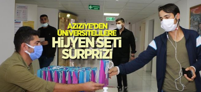 Aziziye’den üniversitelilere hijyen seti sürprizi