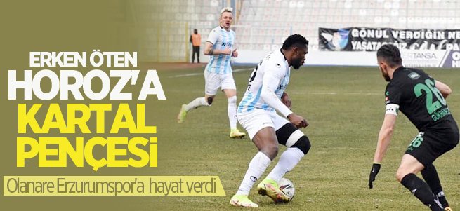 Olanare Erzurumspor'a  hayat verdi