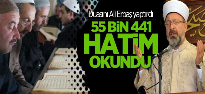 Erzurum’da 55 bin 441 hatmin duası yapıldı