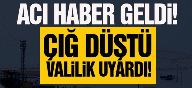 Erzurum'da çığ faciası: 2 ölü