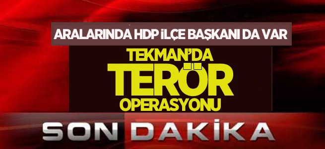 Tekman’da terör operasyonu