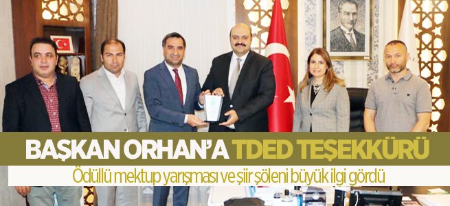 Başkan Orhan’a TDED teşekkürü