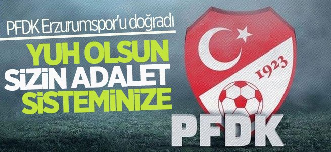 Erzurumspor'a bir darbe de PFDK'dan geldi