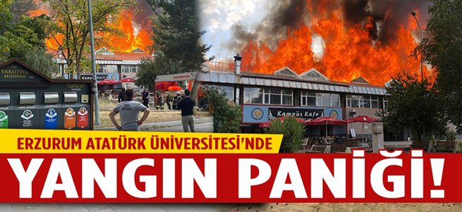 Atatürk Üniversitesi'nde kokutan yangın