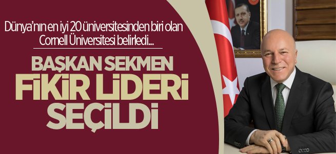 Başkan Sekmen fikir lideri seçildi