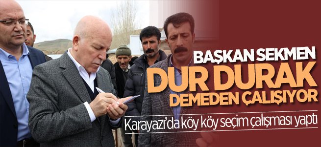 Başkan Sekmen dur durak demeden çalışıyor