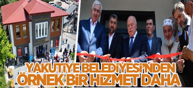 Yakutiye Belediyesi’nden örnek bir hizmet daha