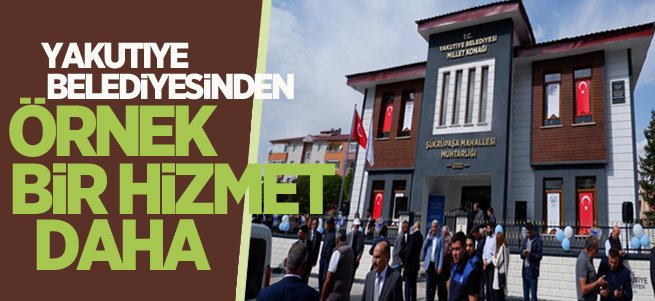 Yakutiye Belediyesi’nden örnek bir hizmet daha