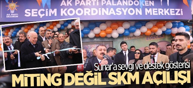 Palandöken’de miting gibi SKM açılışı