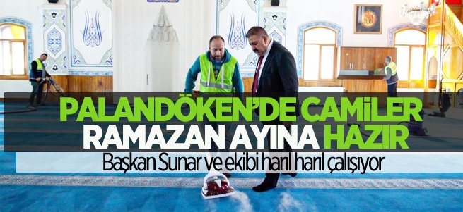 Palandöken’de camiler Ramazan ayına hazır