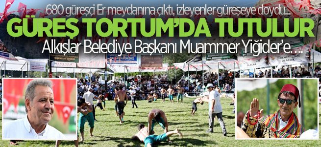 Tortumlular güreşe doydu…Alkışlar Muammer Yiğider’e….