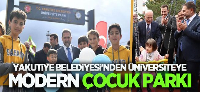 Yakutiye'den üniversiteye modern çocuk parkı