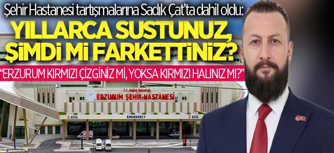 Sadık Çat'tan Şehir Hastanesi tartışmalarına sert tepki