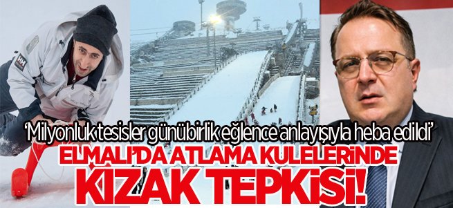 Elmalı’dan atlama kulelerinde kızak etkinliğine tepki